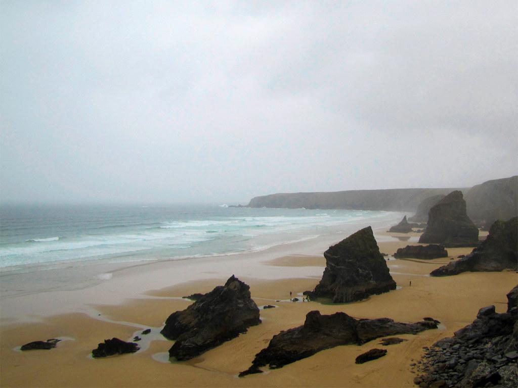 Bedruthan Steps Beach at low tide